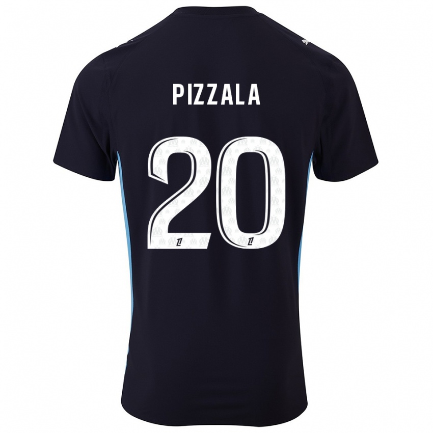 ילדים קרוליין פיצלה #20 שחור תכלת הרחק ג'רזי 2025/26 חולצה קצרה