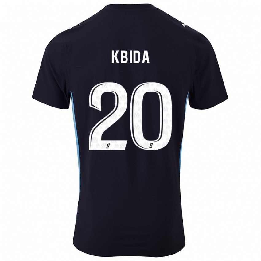 ילדים Inès Kbida #20 שחור תכלת הרחק ג'רזי 2025/26 חולצה קצרה