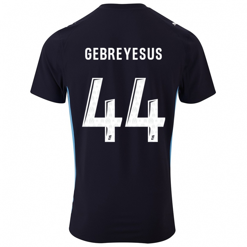 ילדים אסי גברייסוס #44 שחור תכלת הרחק ג'רזי 2025/26 חולצה קצרה