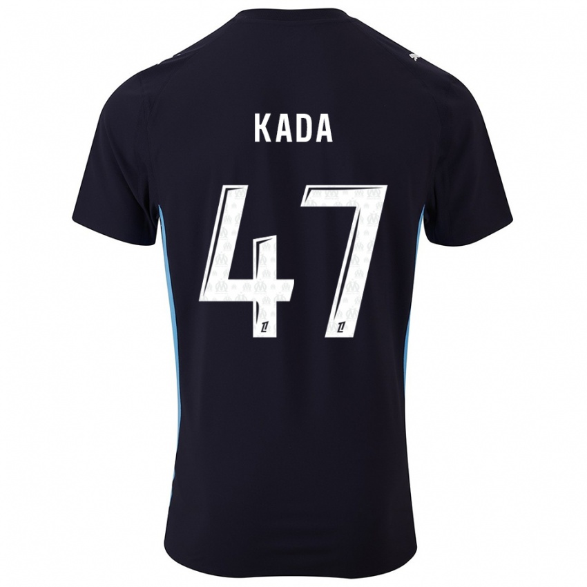 ילדים יואקים קאדה #47 שחור תכלת הרחק ג'רזי 2025/26 חולצה קצרה