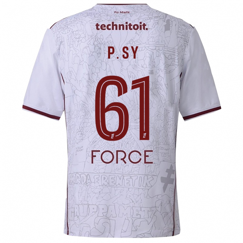 ילדים פאפה סיי #61 לבן בורדו הרחק ג'רזי 2025/26 חולצה קצרה