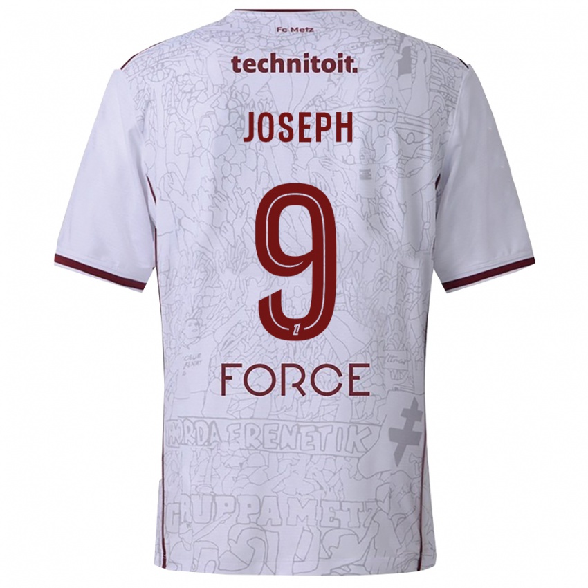 ילדים אמלי ג׳וסף #9 לבן בורדו הרחק ג'רזי 2025/26 חולצה קצרה