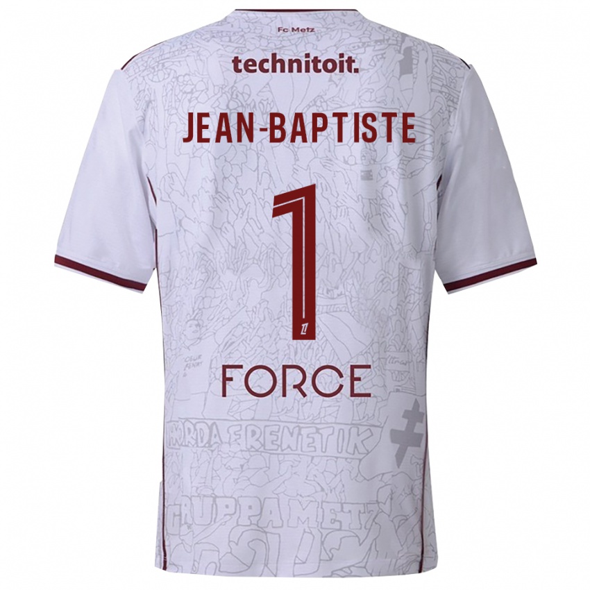 ילדים Romain Jean-Baptiste #1 לבן בורדו הרחק ג'רזי 2025/26 חולצה קצרה