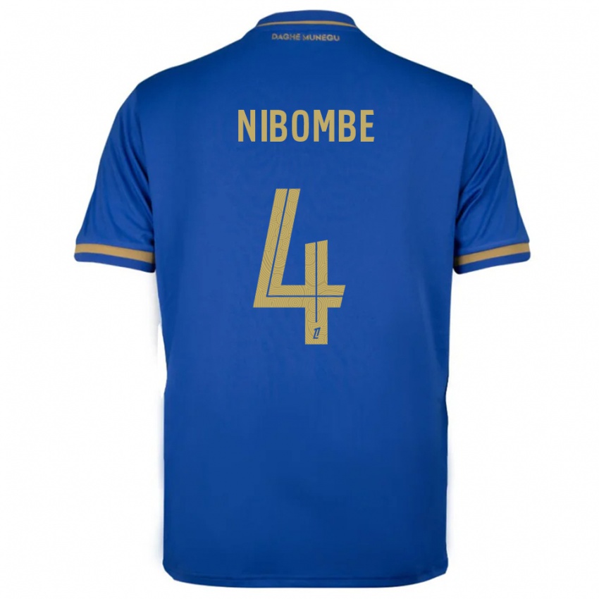 ילדים Samuel Nibombe #4 כחול זהב הרחק ג'רזי 2025/26 חולצה קצרה