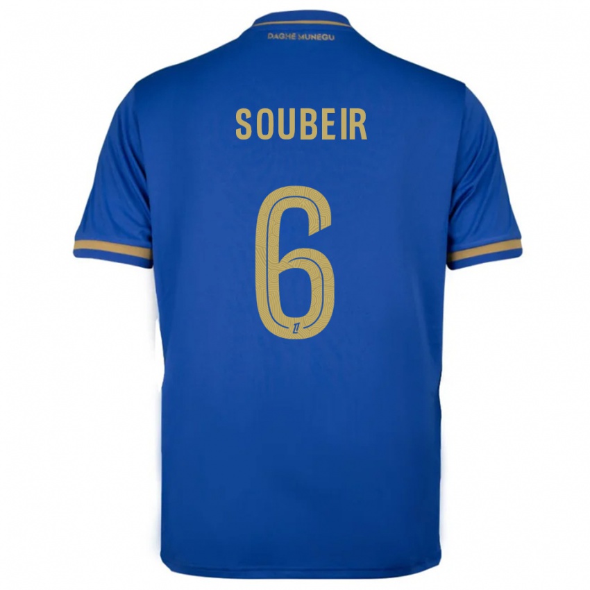 ילדים Anis Soubeir #6 כחול זהב הרחק ג'רזי 2025/26 חולצה קצרה