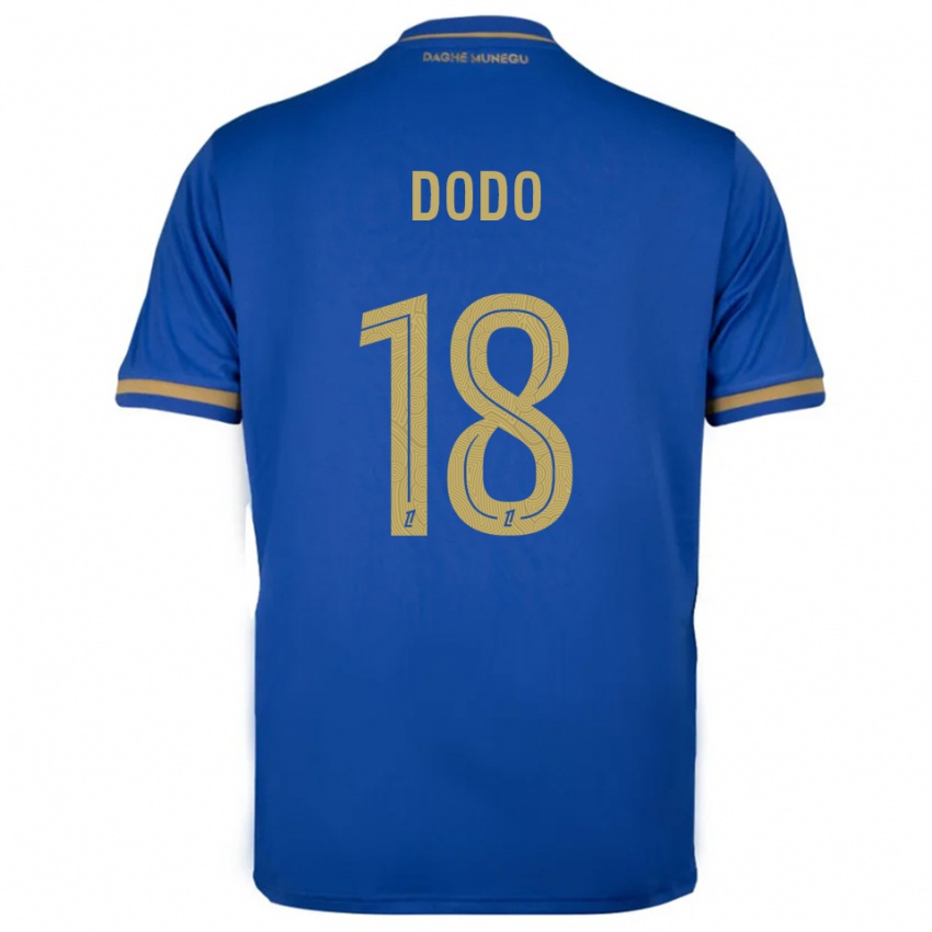 ילדים Yannick Dodo #18 כחול זהב הרחק ג'רזי 2025/26 חולצה קצרה