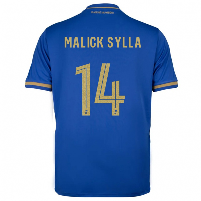 ילדים Malick Sylla #14 כחול זהב הרחק ג'רזי 2025/26 חולצה קצרה