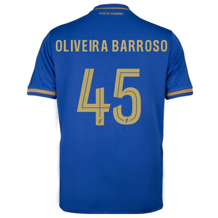 ילדים מיקאל אוליביירה #45 כחול זהב הרחק ג'רזי 2025/26 חולצה קצרה