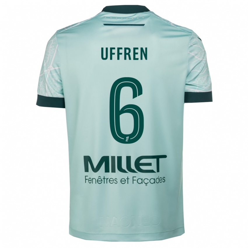 ילדים Manon Uffren #6 ירוק לבן הרחק ג'רזי 2025/26 חולצה קצרה