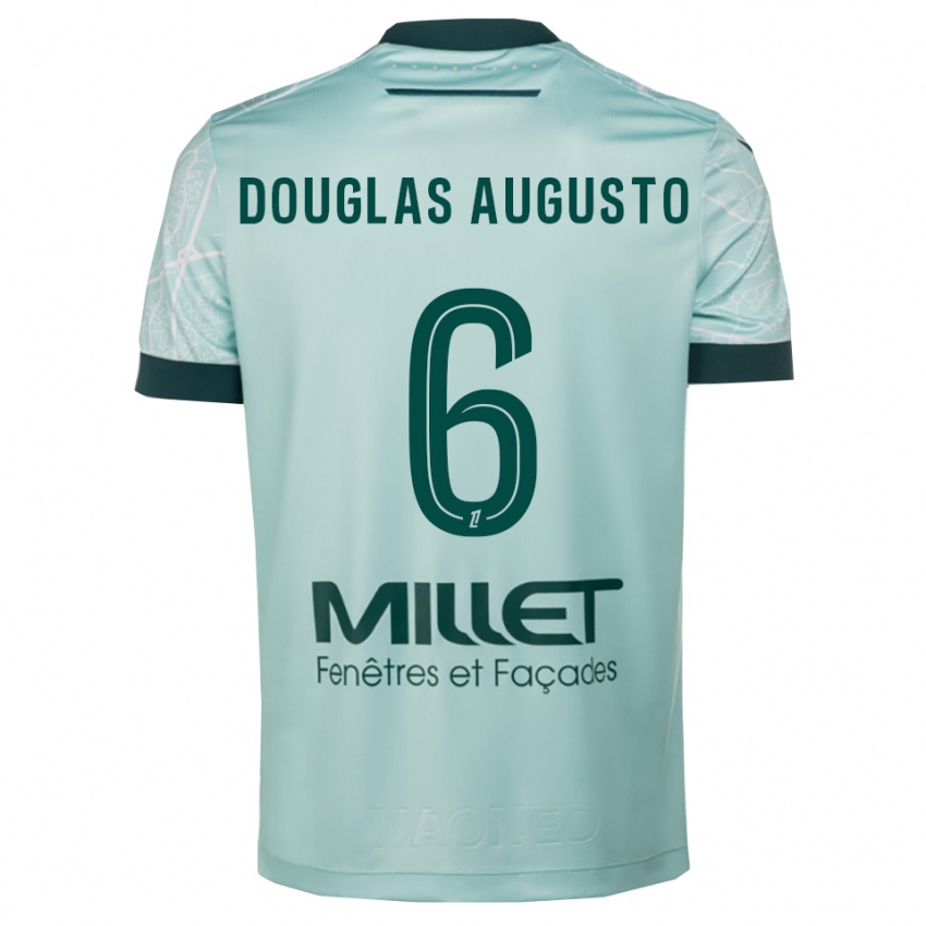 ילדים דגלאס אוגוסטו #6 ירוק לבן הרחק ג'רזי 2025/26 חולצה קצרה