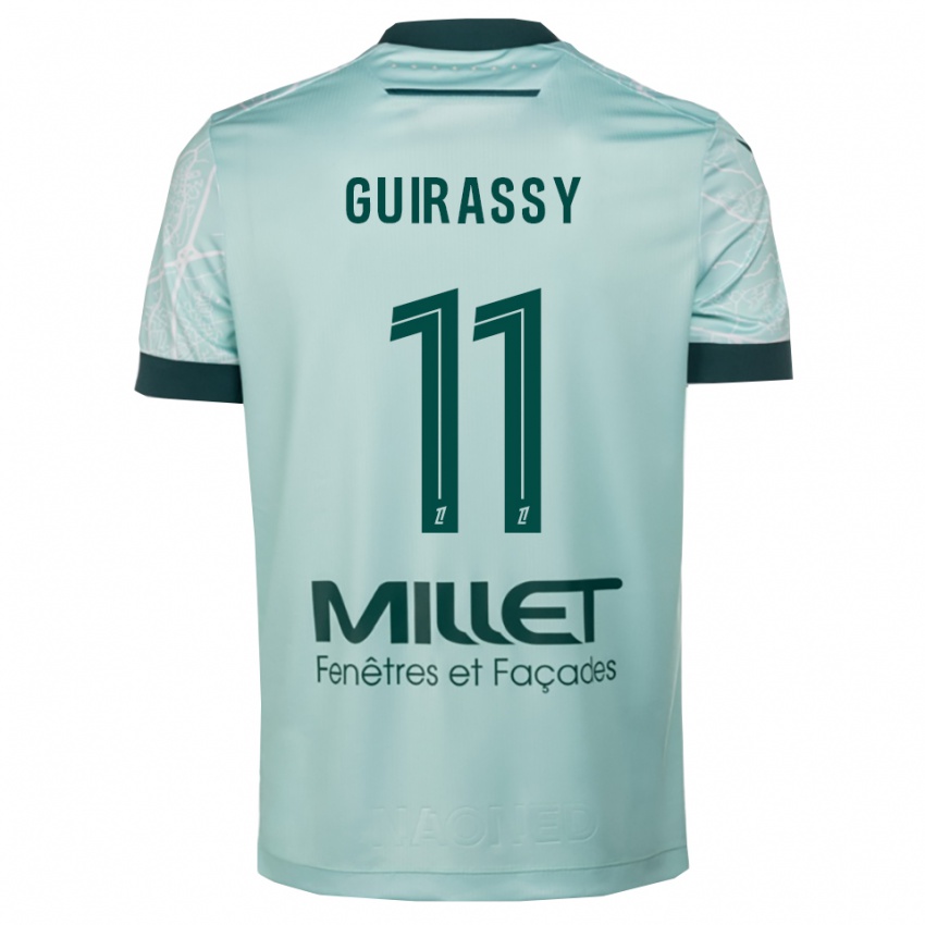 ילדים Bahereba Guirassy #11 ירוק לבן הרחק ג'רזי 2025/26 חולצה קצרה