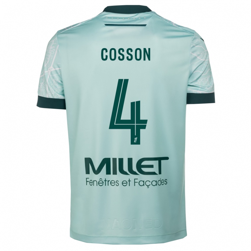 ילדים מאורין קוסון #4 ירוק לבן הרחק ג'רזי 2025/26 חולצה קצרה