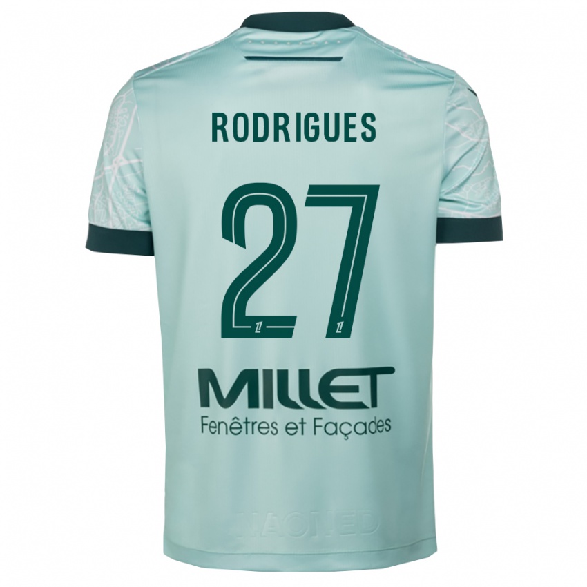 ילדים נלי רודריגס #27 ירוק לבן הרחק ג'רזי 2025/26 חולצה קצרה