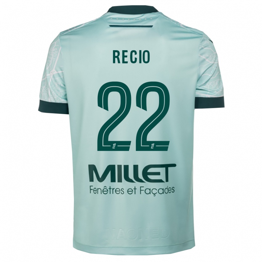 ילדים Andrea Recio #22 ירוק לבן הרחק ג'רזי 2025/26 חולצה קצרה