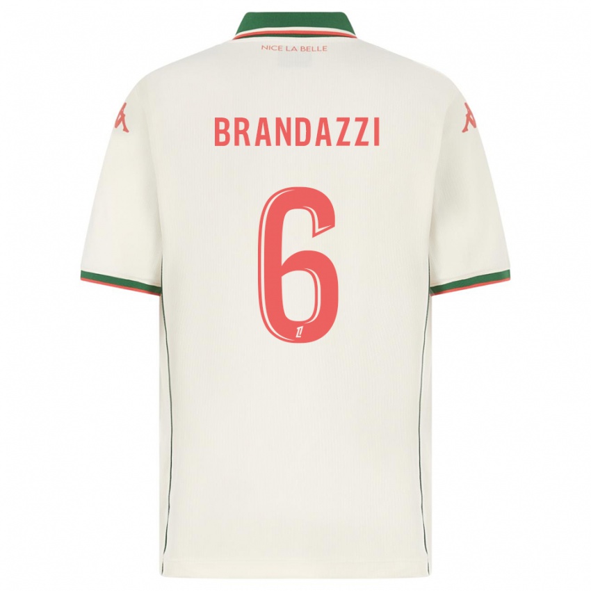 ילדים Fiona Brandazzi #6 לבן ירוק הרחק ג'רזי 2025/26 חולצה קצרה