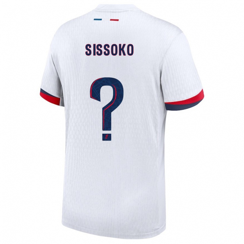 ילדים Nassiama Sissoko #0 לבן אדום הרחק ג'רזי 2025/26 חולצה קצרה