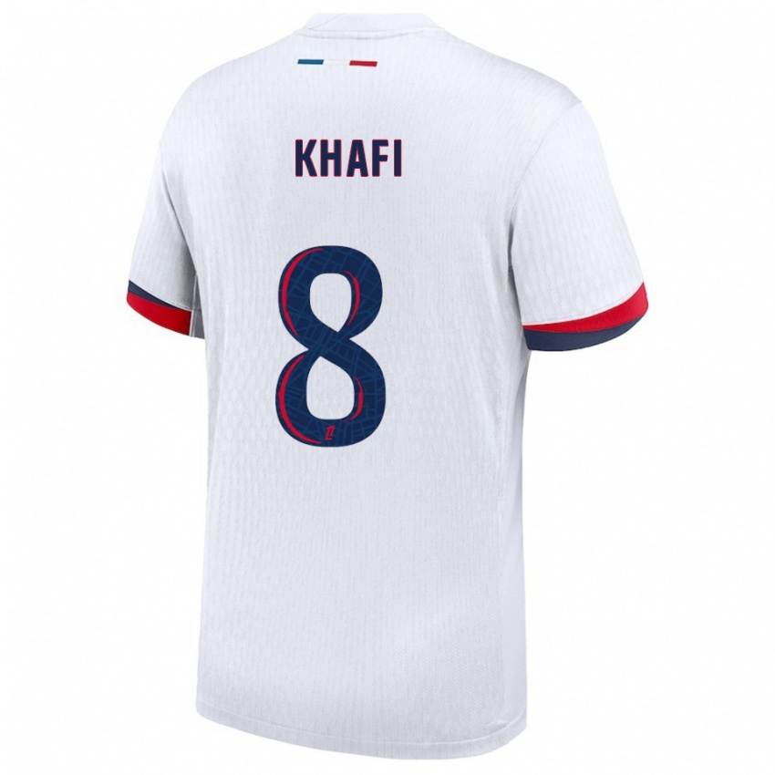 ילדים יאניס קאפי #8 לבן אדום הרחק ג'רזי 2025/26 חולצה קצרה