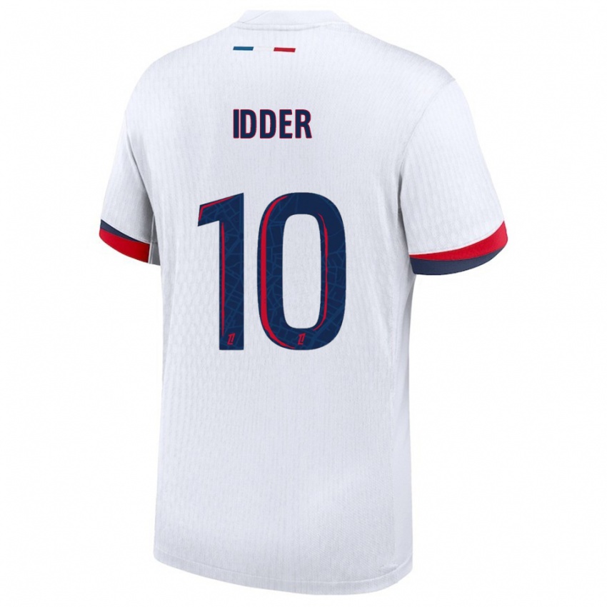 ילדים Younes Idder #10 לבן אדום הרחק ג'רזי 2025/26 חולצה קצרה