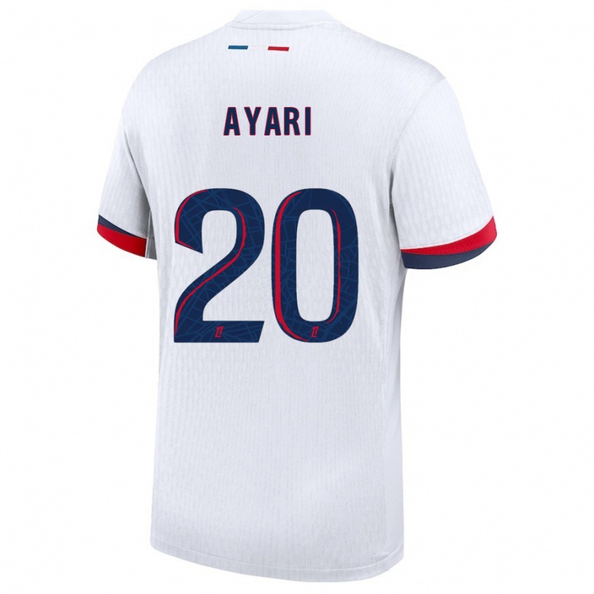 ילדים Adam Ayari #20 לבן אדום הרחק ג'רזי 2025/26 חולצה קצרה