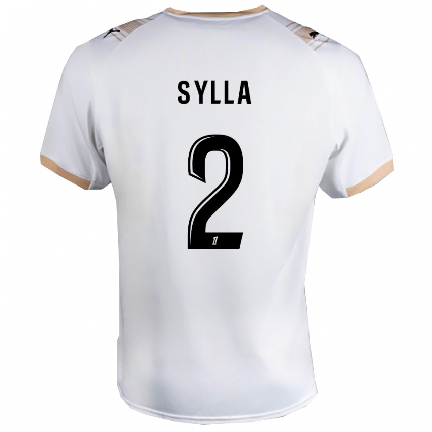 ילדים Mohamed Sylla #2 לבן שחור הרחק ג'רזי 2025/26 חולצה קצרה