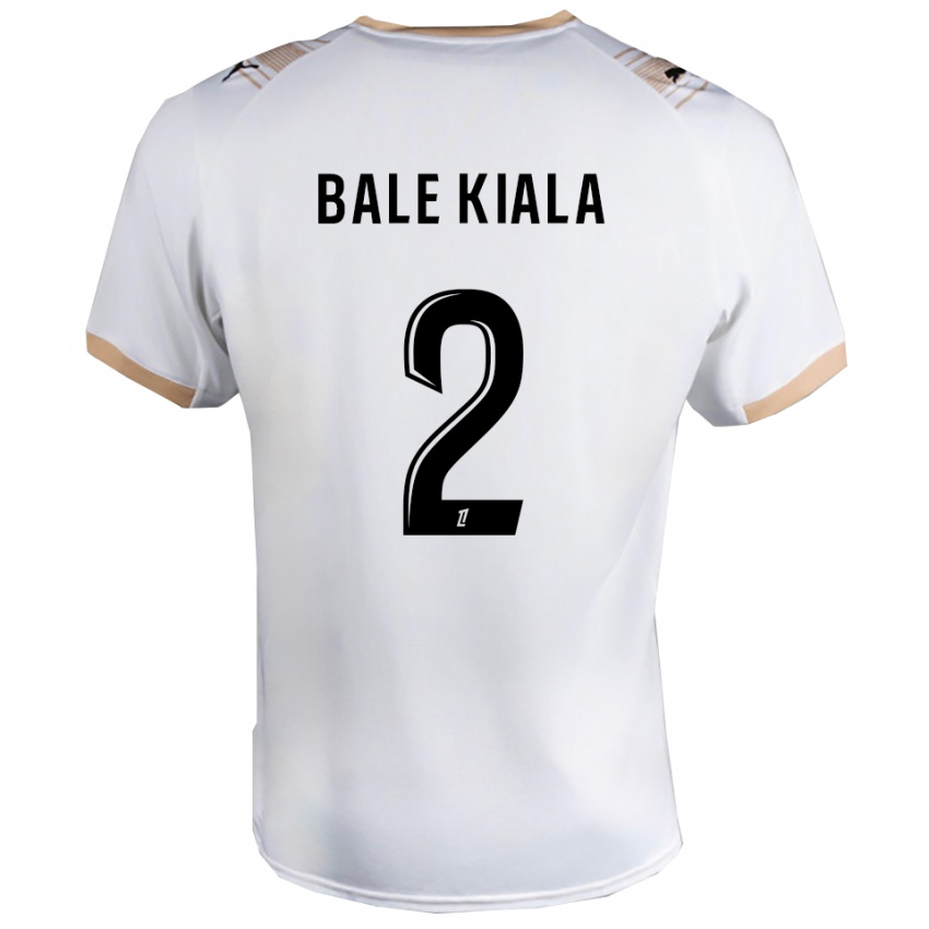 ילדים Aser Bale Kiala #2 לבן שחור הרחק ג'רזי 2025/26 חולצה קצרה