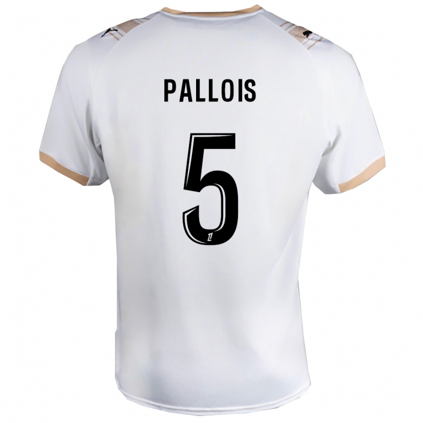 ילדים Nicolas Pallois #5 לבן שחור הרחק ג'רזי 2025/26 חולצה קצרה
