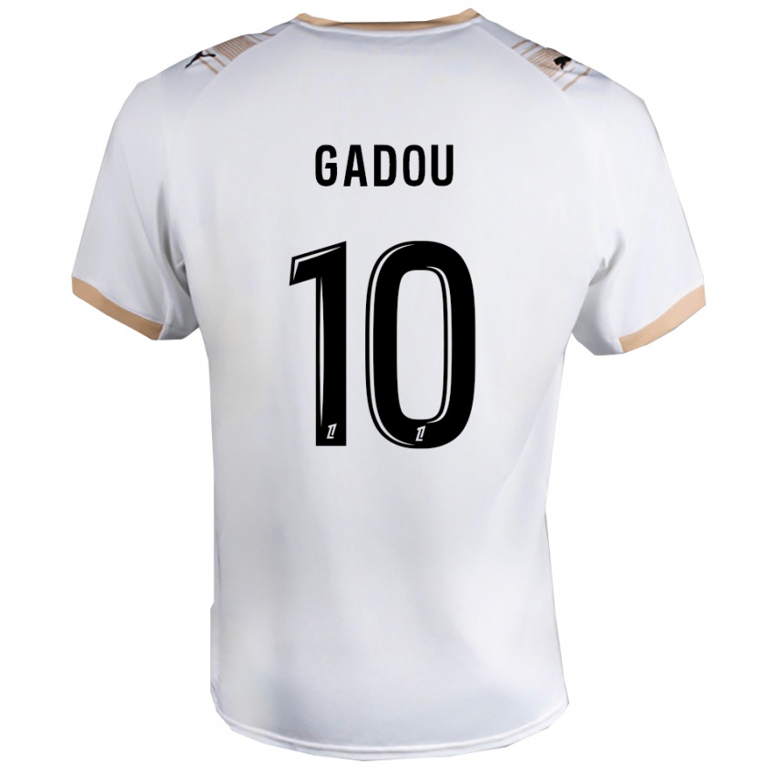 ילדים Arone Gadou #10 לבן שחור הרחק ג'רזי 2025/26 חולצה קצרה