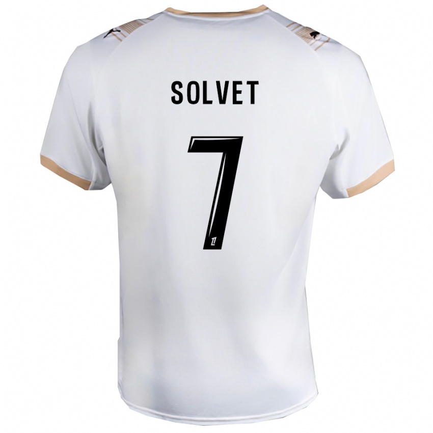 ילדים Anddrys Solvet #7 לבן שחור הרחק ג'רזי 2025/26 חולצה קצרה