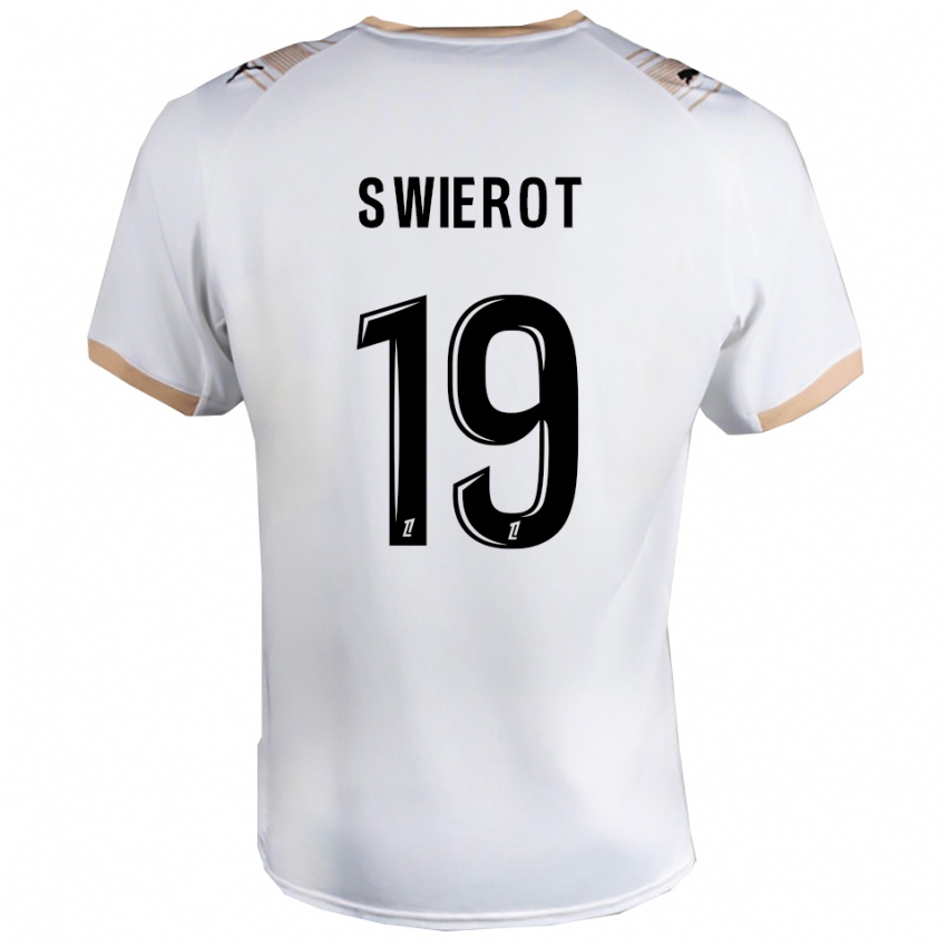 ילדים Julie Swierot #19 לבן שחור הרחק ג'רזי 2025/26 חולצה קצרה