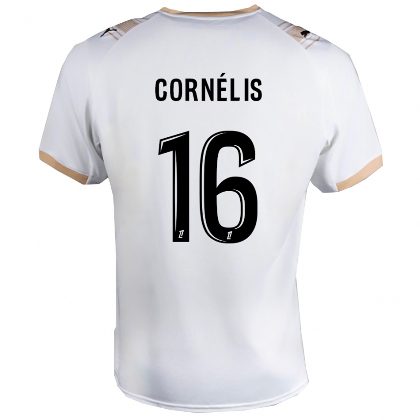 ילדים Aristide Cornélis #16 לבן שחור הרחק ג'רזי 2025/26 חולצה קצרה