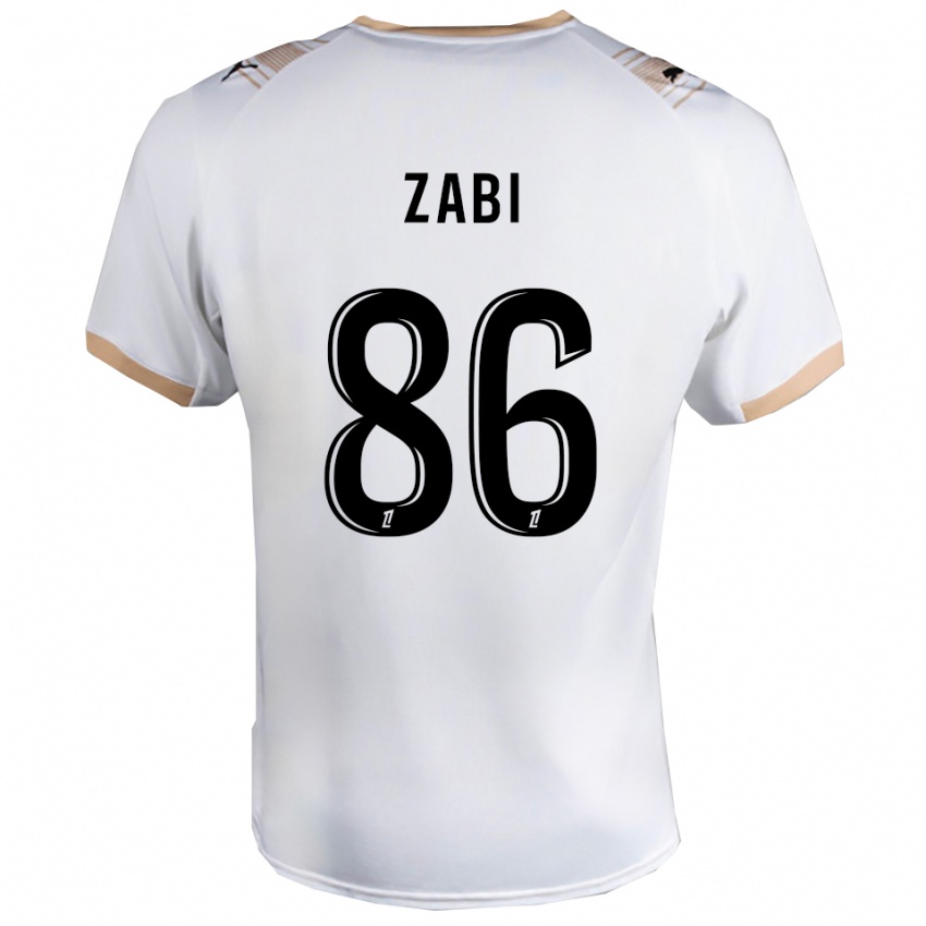 ילדים Zabi #86 לבן שחור הרחק ג'רזי 2025/26 חולצה קצרה