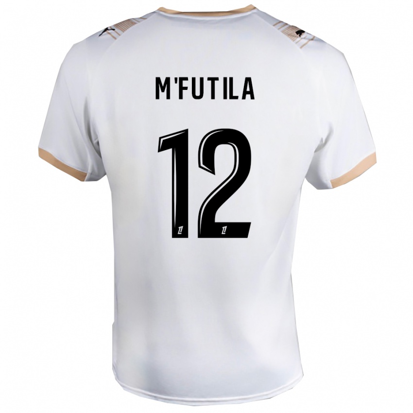ילדים Hermi M'futila #12 לבן שחור הרחק ג'רזי 2025/26 חולצה קצרה