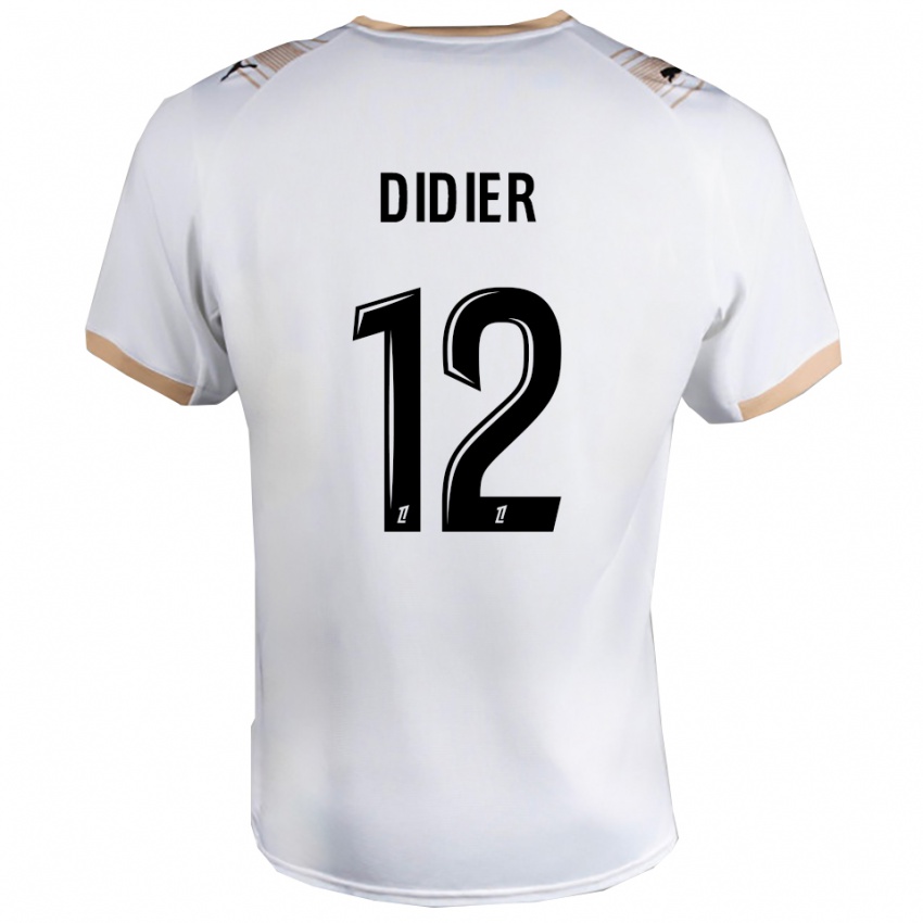 ילדים Haïlé Didier #12 לבן שחור הרחק ג'רזי 2025/26 חולצה קצרה