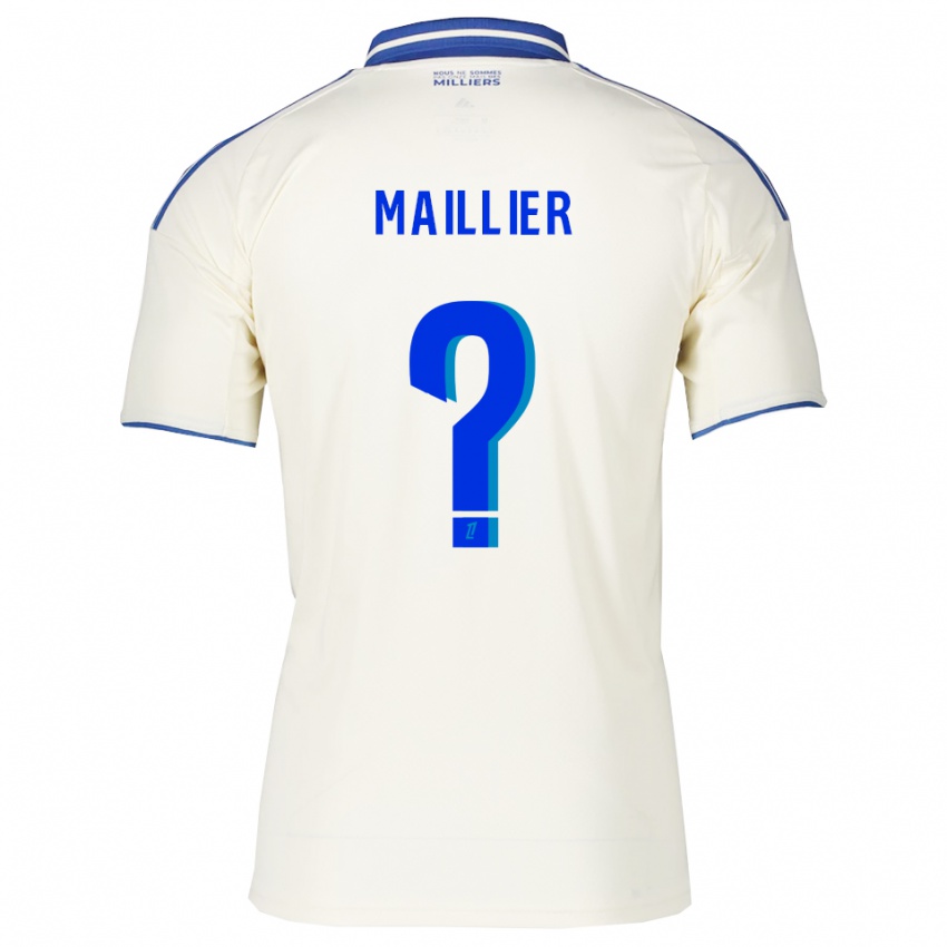 ילדים Pauline Maillier #0 שמפניה כחול הרחק ג'רזי 2025/26 חולצה קצרה