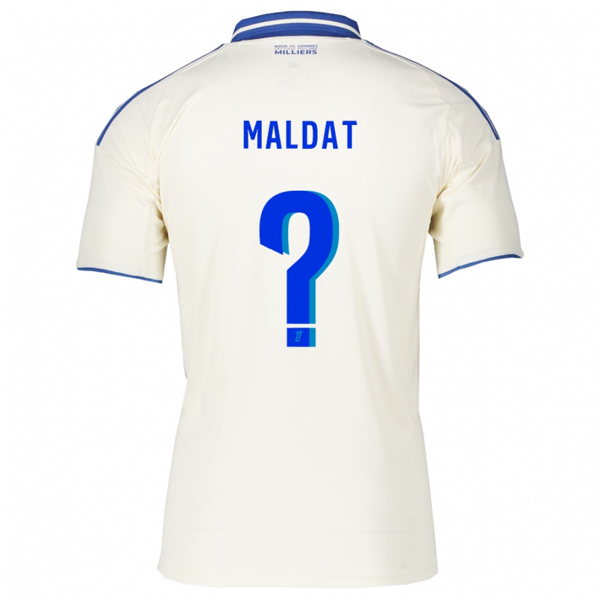 ילדים Timothé Maldat #0 שמפניה כחול הרחק ג'רזי 2025/26 חולצה קצרה