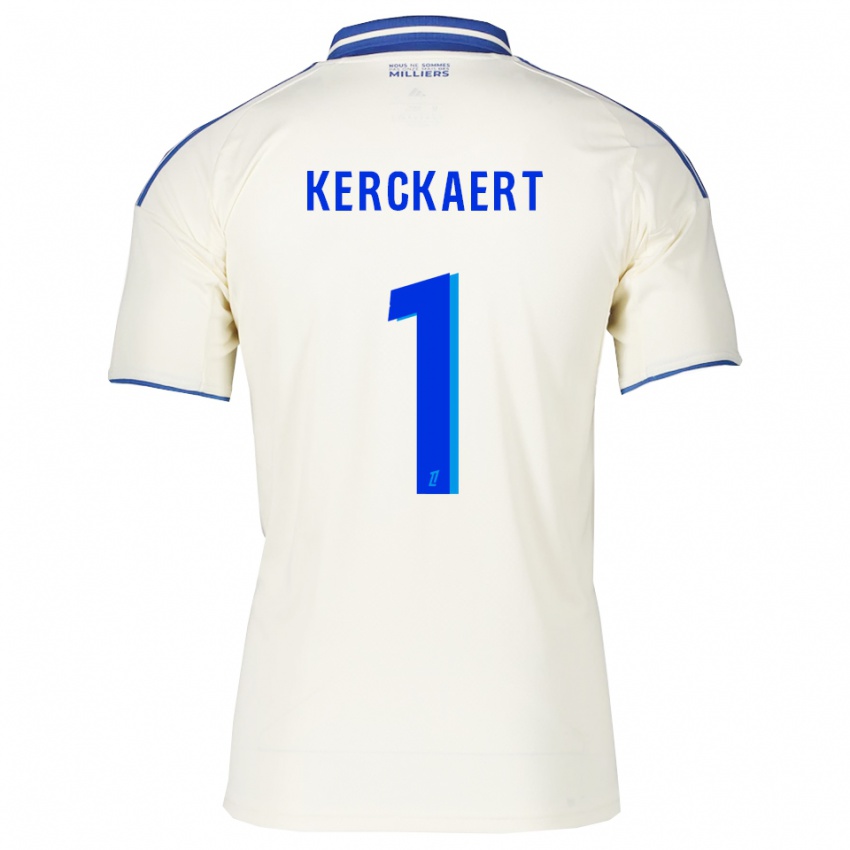 ילדים Gabriel Kerckaert #1 שמפניה כחול הרחק ג'רזי 2025/26 חולצה קצרה