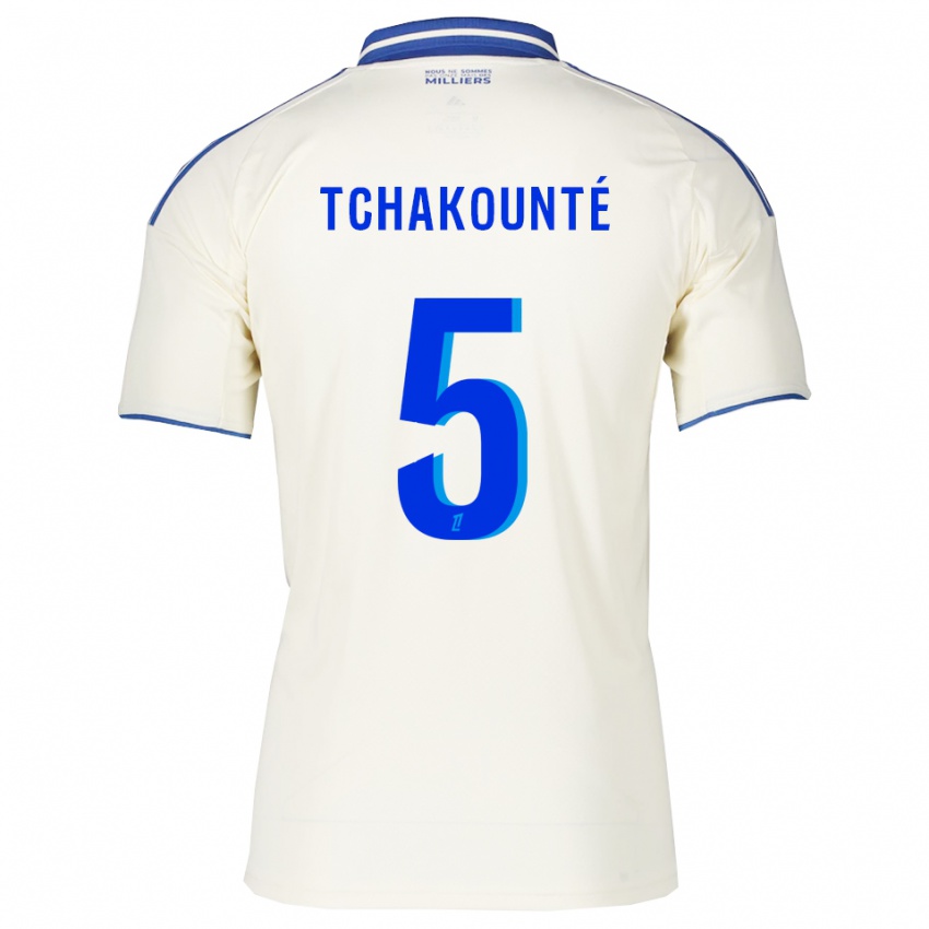 ילדים Anaëlle Tchakounté #5 שמפניה כחול הרחק ג'רזי 2025/26 חולצה קצרה