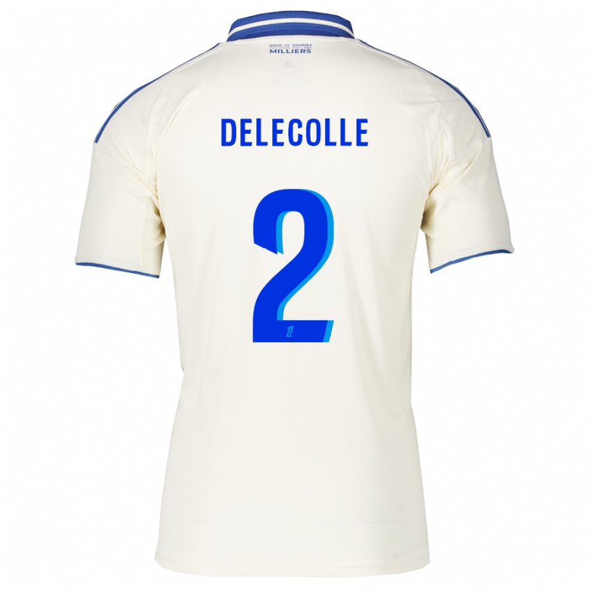 ילדים Timéo Delecolle #2 שמפניה כחול הרחק ג'רזי 2025/26 חולצה קצרה