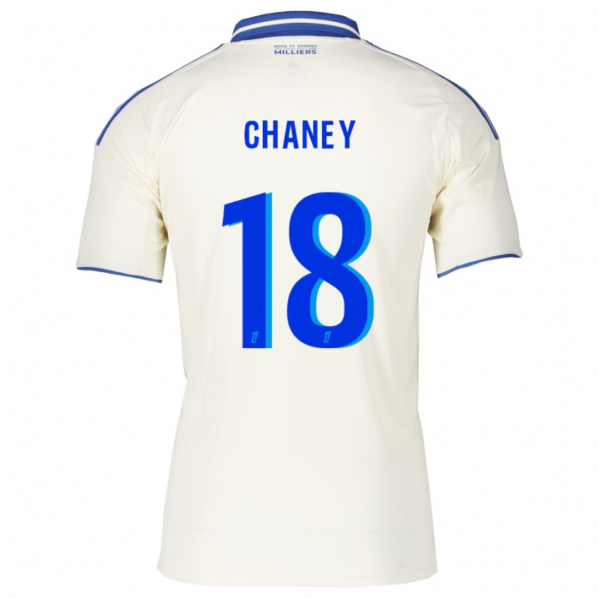 ילדים Amanda Chaney #18 שמפניה כחול הרחק ג'רזי 2025/26 חולצה קצרה