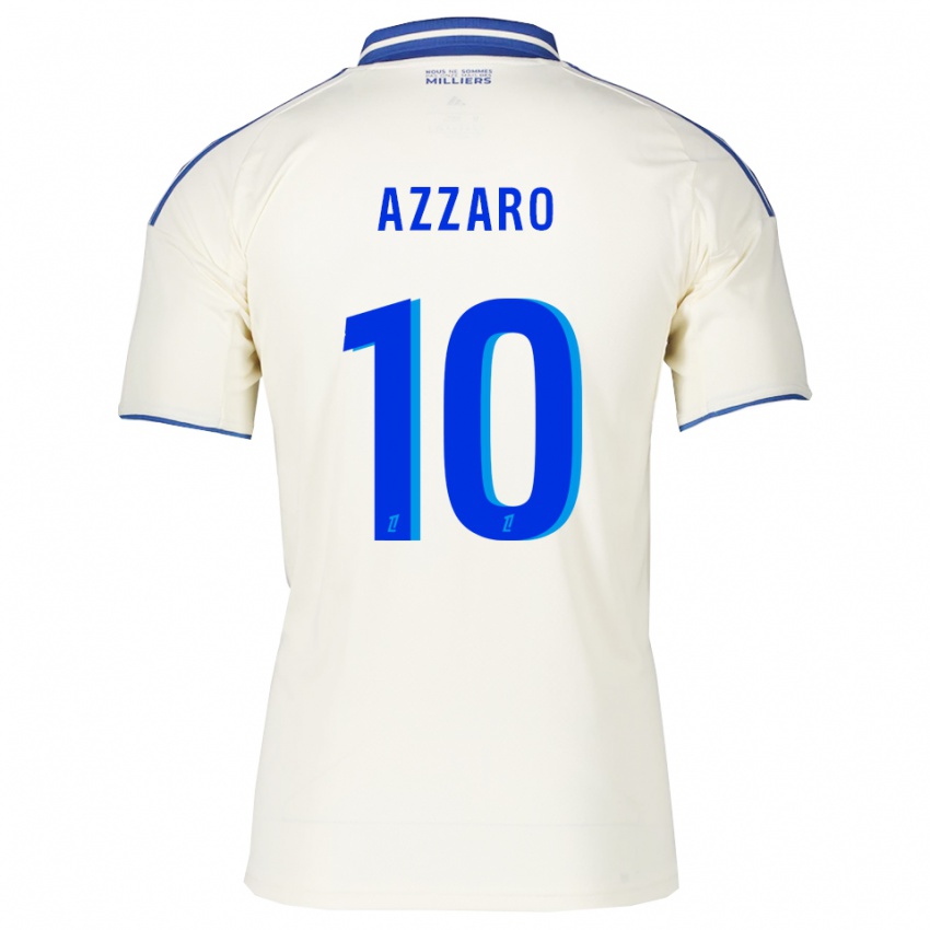 ילדים לורן אזארו #10 שמפניה כחול הרחק ג'רזי 2025/26 חולצה קצרה