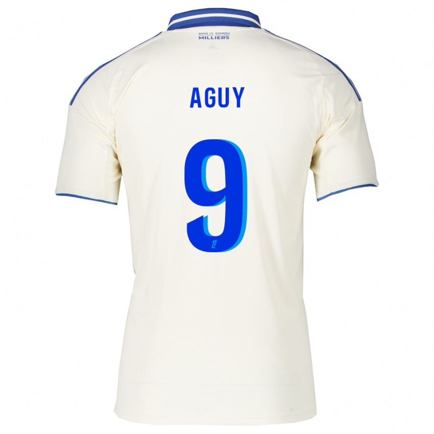 ילדים David Aguy #9 שמפניה כחול הרחק ג'רזי 2025/26 חולצה קצרה