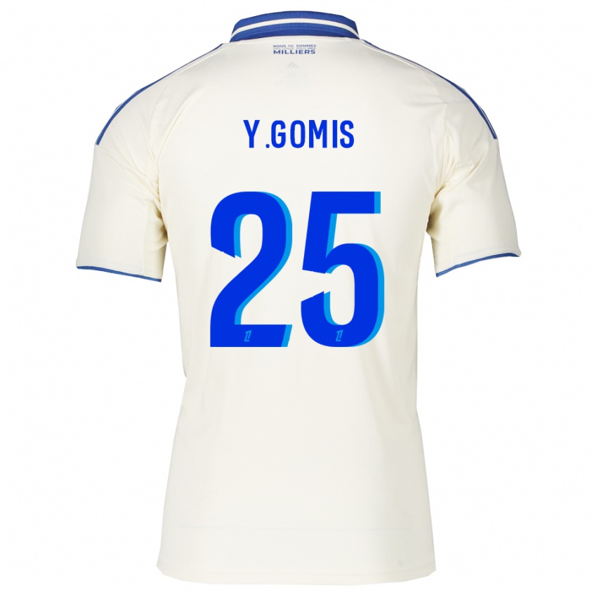 ילדים יוני גומיס #25 שמפניה כחול הרחק ג'רזי 2025/26 חולצה קצרה