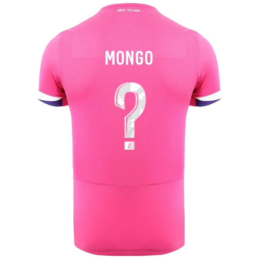 ילדים Pierre-Wyatt Mongo #0 ורוד לבן הרחק ג'רזי 2025/26 חולצה קצרה