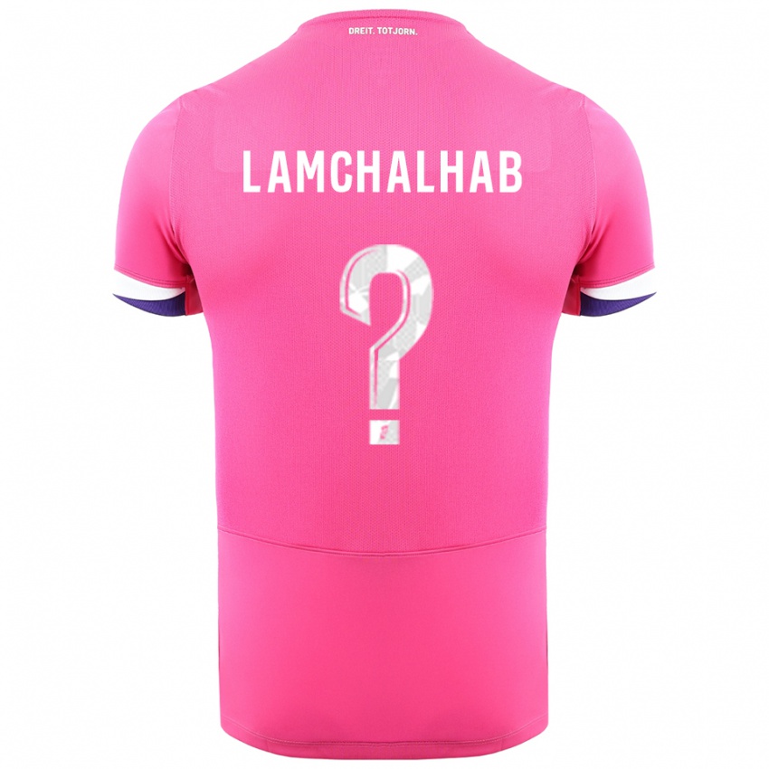 ילדים Merwan Lamchalhab #0 ורוד לבן הרחק ג'רזי 2025/26 חולצה קצרה