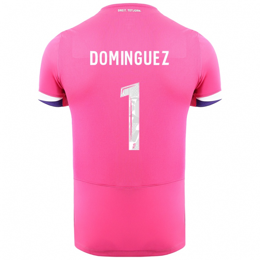 ילדים אלכס דומינגז #1 ורוד לבן הרחק ג'רזי 2025/26 חולצה קצרה