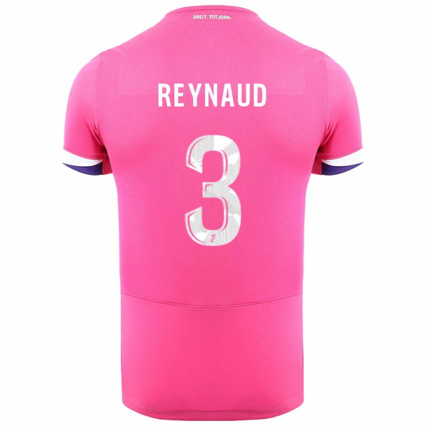 ילדים Louis Reynaud #3 ורוד לבן הרחק ג'רזי 2025/26 חולצה קצרה