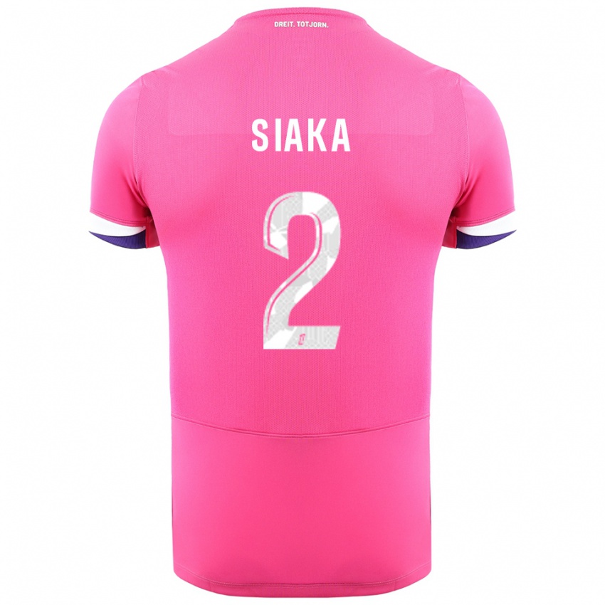 ילדים Nazihary Siaka #2 ורוד לבן הרחק ג'רזי 2025/26 חולצה קצרה