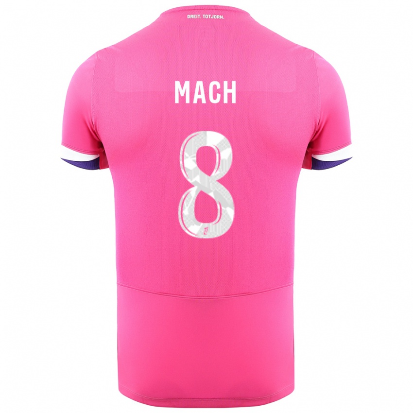 ילדים Mattéo Mach #8 ורוד לבן הרחק ג'רזי 2025/26 חולצה קצרה