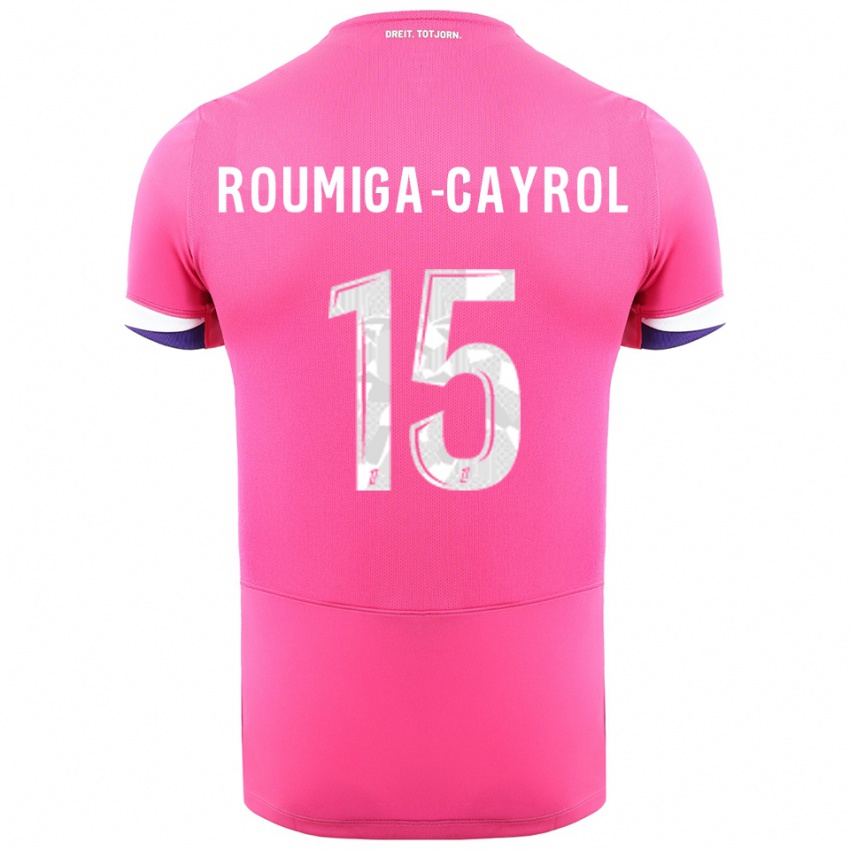 ילדים Sonia Roumiga-Cayrol #15 ורוד לבן הרחק ג'רזי 2025/26 חולצה קצרה