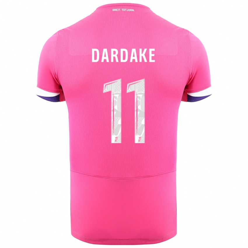 ילדים Wassim Dardake #11 ורוד לבן הרחק ג'רזי 2025/26 חולצה קצרה